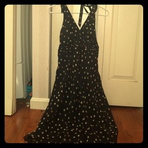 Mimi Maternity black polka dot dress, small